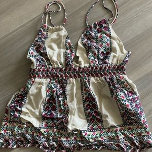 NWOT spaghetti strap floral tank